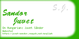 sandor juvet business card